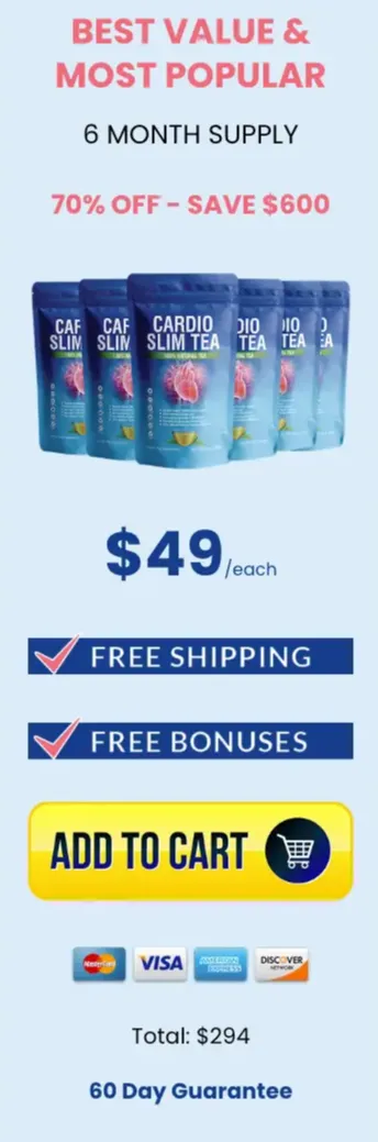 Cardio Slim Tea Buy 6 Bottles