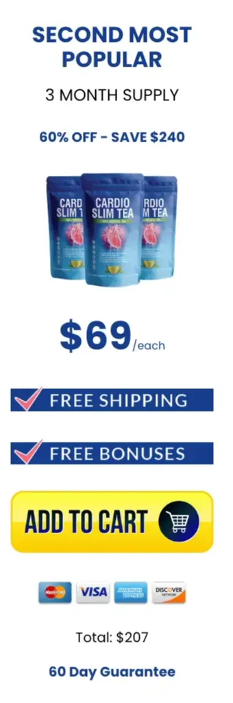 Cardio Slim Tea Buy 3 Bottles